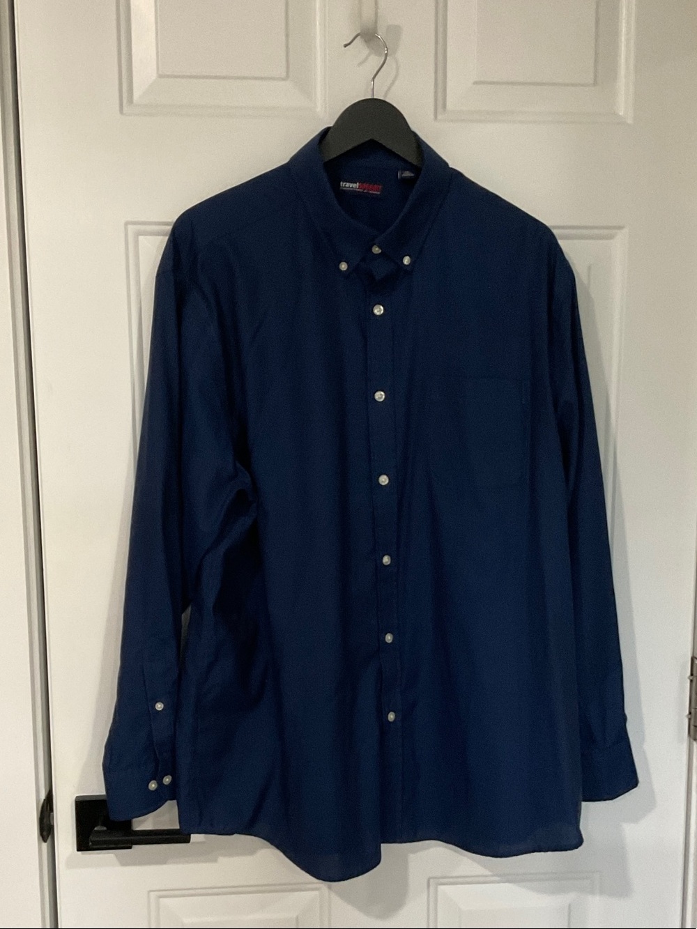 Roundtree & Yorke Navy Blue Button-Down Dress Shirt